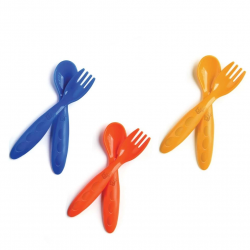 Mey İthalat®  Mama Kaşık Çatal Takımı 495 Kırmızı