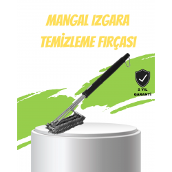 Mey İthalat® Mangal Izgara Temizleme Fırçası Paslanmaz Çelik Telli Uzun Saplı