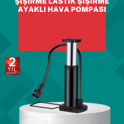 Mey İthalat® Manuel Ayak Pompası Extra Güçlü Lastik Şişirme Pompası