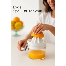 Mey İthalat® Manuel Kollu Narenciye Sıkacağı – 500 ml Kapasiteli, 17x12 cm, Pratik ve Dayanıklı