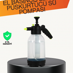 Mey İthalat® Manuel Köpük Üreten Basınçlı Sprey Şişesi 2L Temizlik ve Oto Yıkama