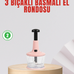 Mey İthalat® Manuel Mutfak Rondosu Keskin Bıçaklı Geniş Hazneli