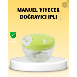 Mey İthalat® Manuel Yiyecek Doğrayıcı İpli Hızlı Pratik Sebze Kıyıcı