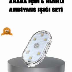 Mey İthalat® Manyetik Araba İçi Ambiyans LED Işık Seti – Kolay Montajlı ve Kablolara Gerek Yok