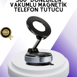 Mey İthalat® Manyetik Araç Telefon Tutucu 360 Derece Dönebilen Vakumlu Stand