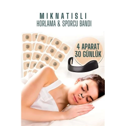 Mey İthalat® Manyetik Burun Bandı - 30 GÜNLÜK Sporcu Burun Bandı - Horlama Önleyici Azaltıcı - 4 Farklı Boyut