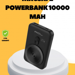 Mey İthalat® Manyetik Kablosuz Powerbank 22.5W Hızlı Şarj LCD Göstergeli