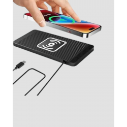 Mey İthalat® Manyetik Şarj Pedi 7.5W 10W 15W Hızlı Şarj Kaymaz Tabanlı