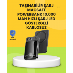 Mey İthalat® Manyetik ve Hızlı Kablosuz Şarj Güç Bankası Powerbank