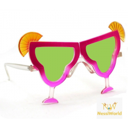 Mey İthalat® Margarita Bardak Şeklinde Parti Gözlüğü Pembe 16x8 cm