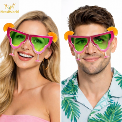 Mey İthalat® Margarita Bardak Şeklinde Parti Gözlüğü Pembe 16x8 cm