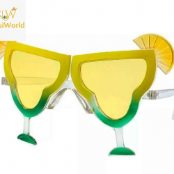 Mey İthalat® Margarita Bardak Şeklinde Parti Gözlüğü Sarı 16x8 cm