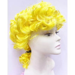 Mey İthalat® Marquis Baroque Peruk Barok Dönem Yargıç Peruğu Sarı Renk