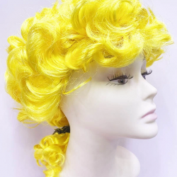 Mey İthalat® Marquis Baroque Peruk Barok Dönem Yargıç Peruğu Sarı Renk