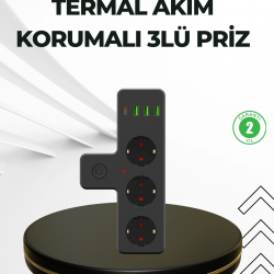Mey İthalat® Masa Üstü Çoklu Priz USB ve Type-C Çıkışlı Güç Dağıtıcı