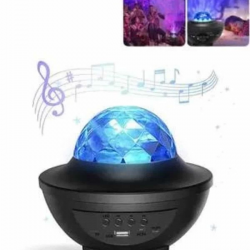 Mey İthalat® Masa ve Gece Lambası Renkli Projektör Işıklı Disko Topu Bluetooth Hoparlör