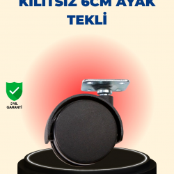 Mey İthalat® Masa ve Sehpa İçin 6 cm Kilitsiz Ayak Tekli