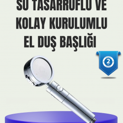Mey İthalat® Masaj ve Yağmur Modlu Su Tasarruflu Duş Başlığı
