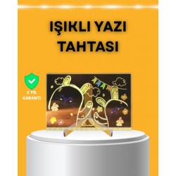 Mey İthalat® Masaüstü ve Duvara Monte Edilebilir LED Işıklı Yazı Panosu