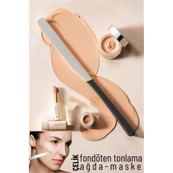 Mey İthalat® Maske Sıvı Fondöten Tonlama Spatulası Çelik