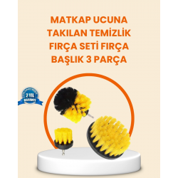 Mey İthalat® Matkap Ucu Fırça Seti Halı Fayans Zemin Temizliği