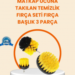 Mey İthalat® Matkap Ucu Fırça Seti Halı Fayans Zemin Temizliği