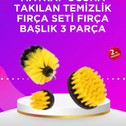 Mey İthalat® Matkap Ucu Temizlik Fırçası Seti Banyo Fayans Zemin İçin