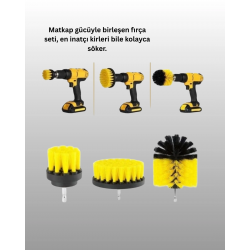 Mey İthalat® Matkap Ucu Temizlik Fırçası Seti Ev ve Araç İçin