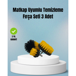 Mey İthalat® Matkap Uyumlu Temizlik Fırçası – Kablolu ve Akülü Matkaplarla Kullanılabilir