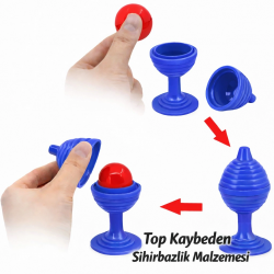 Mey İthalat® Mavi Renk Sihirli Kupa Top Kaybetme Oyunu 7 cm