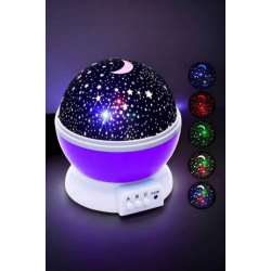 Mey İthalat® Mavi ve Mor Işıklı Projeksiyon Lambası