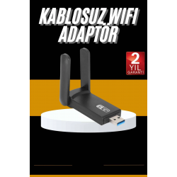 Mey İthalat® Mbps Wifi Alıcı Kablosuz Wifi Adaptörü Çift Band Çift Antenli