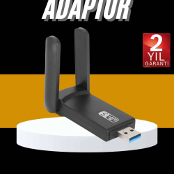 Mey İthalat® Mbps Wifi Alıcı Kablosuz Wifi Adaptörü Çift Band Çift Antenli