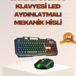 Mey İthalat® Mekanik LED Gaming Klavye Mouse Seti – Yüksek Tepki ve Ergonomi
