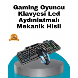 Mey İthalat® Mekanik  Seti – LED Işıklandırma ve Ergonomik Mouse