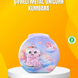 Mey İthalat® Metal Çocuk Para Kasası Ayarlanabilir Şifreli Kilitli