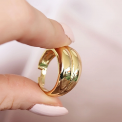 Mey İthalat® Metal Gold Renk Ayarlamalı Kadın Yüzük