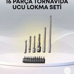 Mey İthalat® Metal Gövdeli 16lı Bits Seti Çok Fonksiyonlu Tamir Aleti