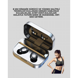 Mey İthalat® Metal Kasa Bluetooth Kulak İçi Kulaklık – Net Çağrı, Güçlü Bağlantı