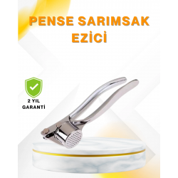 Mey İthalat® Metal Sarımsak Ezici Ergonomik Tutma ve Güçlü Presleme
