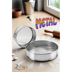 Mey İthalat® Metal Un Eleği 15 ve 24 cm 2 li SET