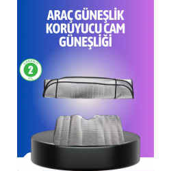 Mey İthalat® Metalize Reflektör Yüzeyli UV Koruyucu Araç Güneşliği – Serin ve Güvenli Sürüşler İçin