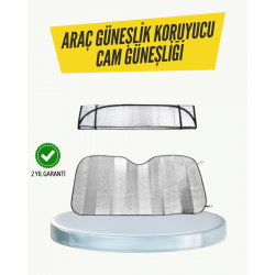 Mey İthalat® Metalize Reflektörlü Katlanabilir Araç Güneşliği – Yüksek Performanslı Isı ve UV Koruması
