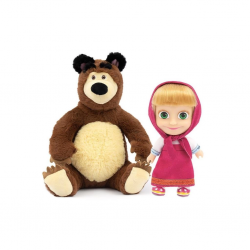 Mey İthalat® MHA21000 Maşa ve Koca Ayı 20 cm Koca Ayı ve 12 cm Maşa