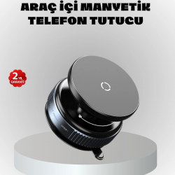 Mey İthalat® Mıknatıslı Araç Telefon Tutucu Vakum Teknolojili 360° Ayarlanabilir