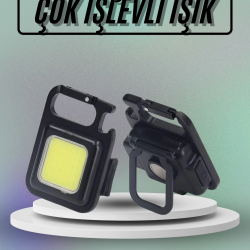 Mey İthalat® Mıknatıslı Parlak Led Işık 3 Fonksiyonlu Şarj edilebilir Ledli Mini Taşınabilir