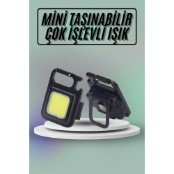 Mey İthalat® Mıknatıslı Parlak Led Işık 3 Fonksiyonlu Şarj edilebilir Ledli Mini Taşınabilir