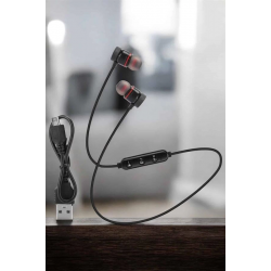 Mey İthalat® Mikrofonlu Kablosuz Sport Kulak İçi Mıknatıslı Kulaklık