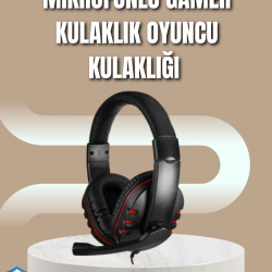 Mey İthalat® Mikrofonlu Oyun Kulaklığı – Mavi Işıklı, Uzun Süre Konforlu Kullanım