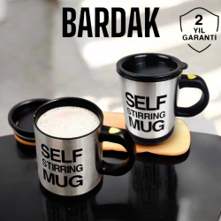 Mey İthalat® Mikser Kupa Yazılı Mug Bardak Karıştırma Özelliği